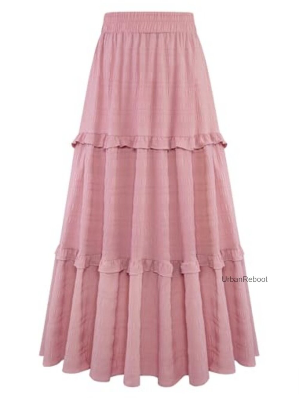 Maxi Skirts for Women High Waisted A Line Flowy Ruffle Tiered Long Skirt with